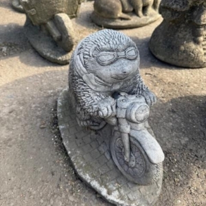 Hedgehog Motorbike Ornament