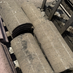 Half Round Concrete Ridge Tile (Grey)