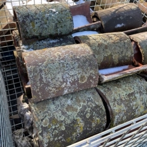 Reclaimed Weathered Half Round Ridge Tiles