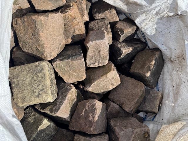 Reclaimed Multi Coloured Random Gritstone Cobbles - Bulk Bag