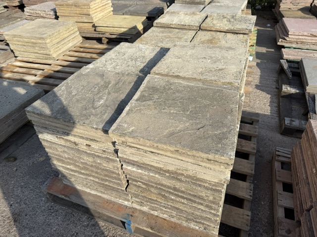 Reclaimed Buff Riven Concrete Slabs 445mm x 445mm