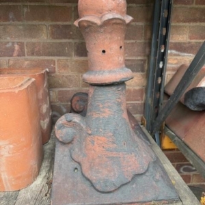 Reclaimed Decorative End Cap Ridge Finial (Red)