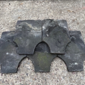 Handmade Staffordshire blue fishtail roof tiles